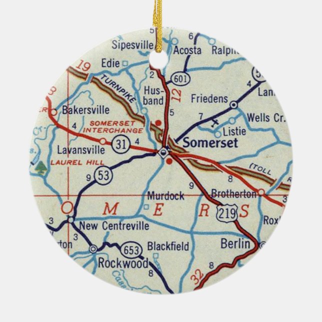 Somerset PA Keramik Ornament (Hinten)
