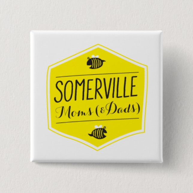 Somerville-Mama-Logo-Knopf-Weiß Button (Vorderseite)