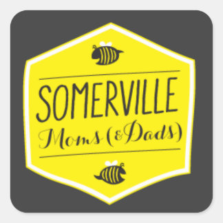 Somerville Mamas Logo Sticker Schwarzer Hintergrun