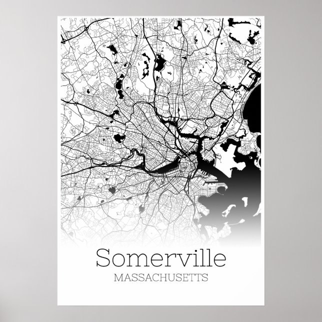 Somerville Map - Massachusetts - City Map Poster (Vorne)
