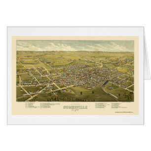 Somerville, NJ panoramische Karte - 1882