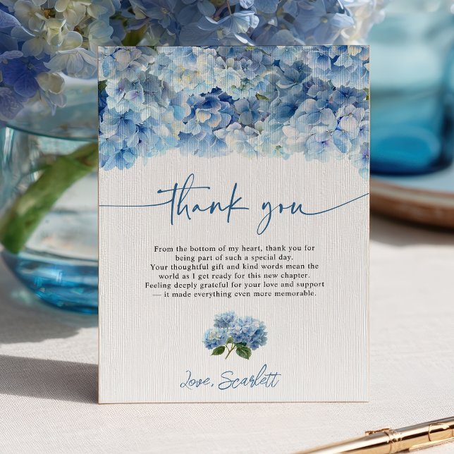 Something Blue Before I Do Blue Hydrangea Bridal Einladung (Something Blue Before I Do Blue Hydrangea Bridal Invitation)