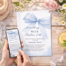 Something blue before I do bow Bridal Shower