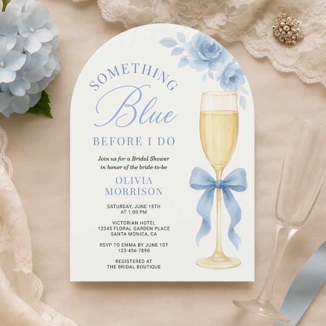 Something Blue Before I  Do Bow Bridal Shower  Einladung (Von Creator hochgeladen)