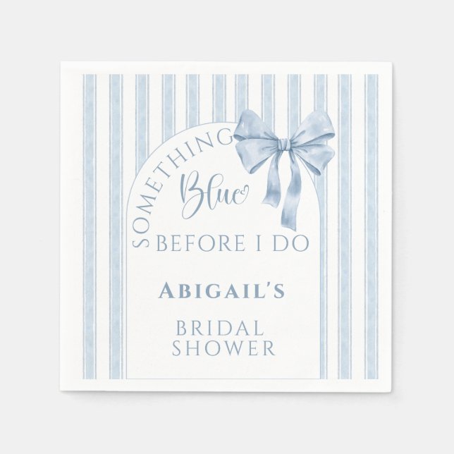 Something Blue Before I Do Bow  Serviette (Vorderseite)