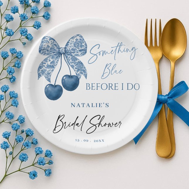 Something Blue Before I Do Bridal Shower Pappteller (Von Creator hochgeladen)