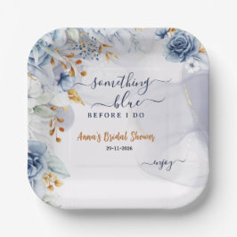 Something Blue Before I Do Bridal Shower Party Pappteller
