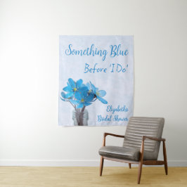 Something Blue Before I Do Bridal Shower Wandteppich