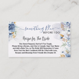 Something Blue Before I do floral Recipe Begleitkarte