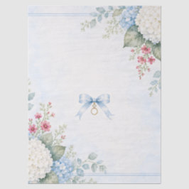 Something Blue Brautparty | Blaue Hortensie Seidenpapier