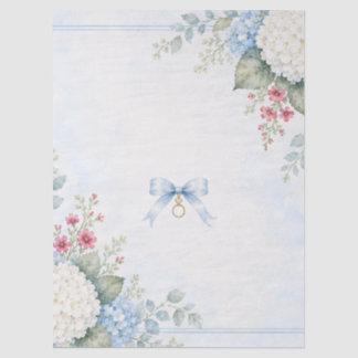 Something Blue Brautparty | Blaue Hortensie Seidenpapier