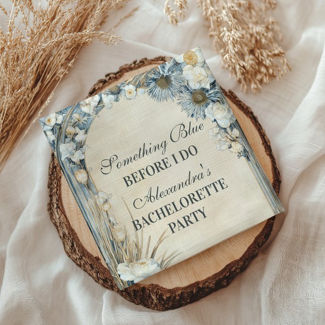 Something Blue Distel Floral Junggesellinnenabschi Serviette (Von Creator hochgeladen)