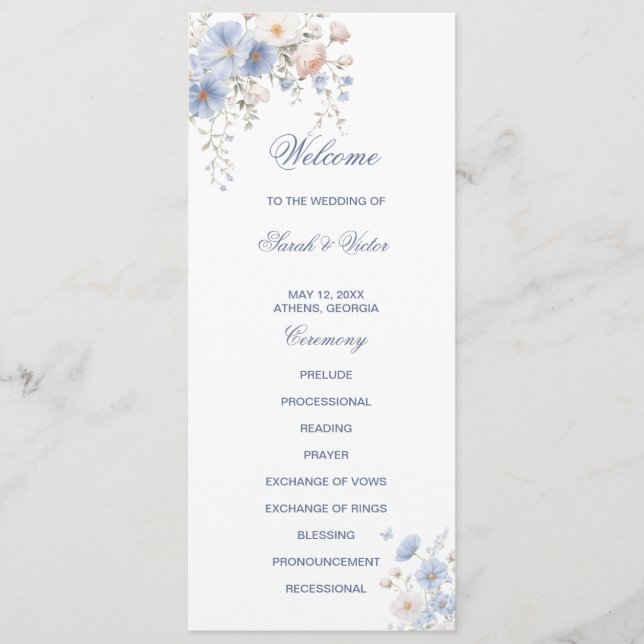 Something Blue Double Sided Flat Program Programm (Vorderseite)