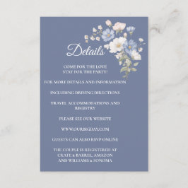 Something Blue Enclosure Card Details Begleitkarte