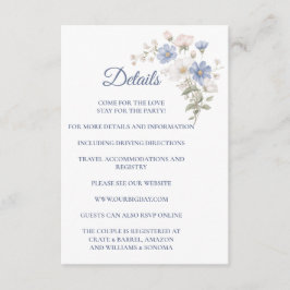 Something Blue Enclosure Card Details Begleitkarte