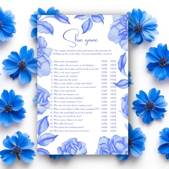 Something blue floral Bridal shower Shoe game (Von Creator hochgeladen)