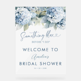 Something Blue Hydrangea Welcome Bridal Shower Acr Acrylschild