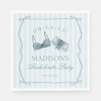 Something Blue Lingerie Shower Bachelorette Party Serviette