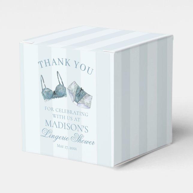 Something Blue Lingerie Shower Bridal Dessert Geschenkschachtel (Vorderseite)