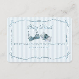 Something Blue Lingerie Shower Details Insert