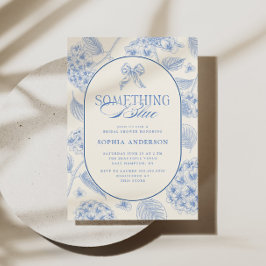 Something Blue Vintage Blue Bridal Shower Einladung