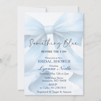 Something Blue vor meiner Bridal Shower Einladung