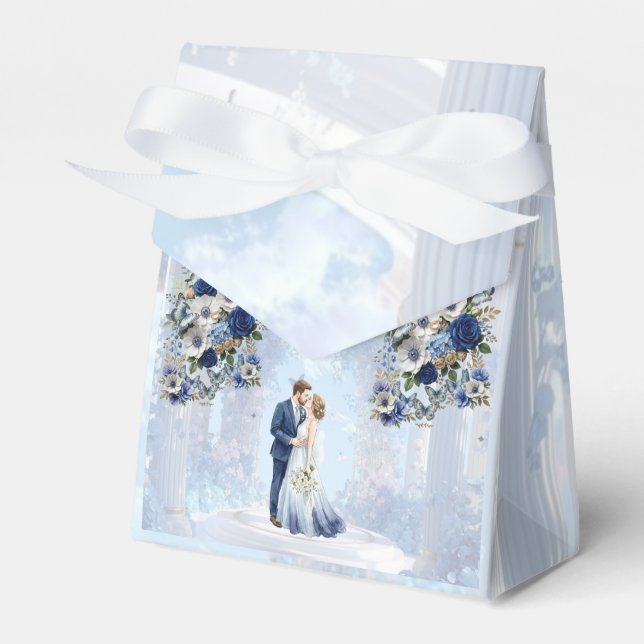 Something Blue Wedding Favor Box Geschenkschachtel (Vorderseite)