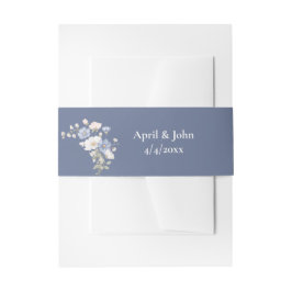 Something Blue Wedding Invitation Belly Band