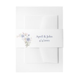 Something Blue Wedding Invitation Belly Band