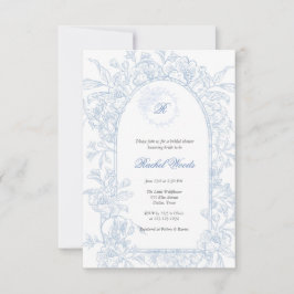 Something Blue Wildflower Bridal Shower Invitation Einladung