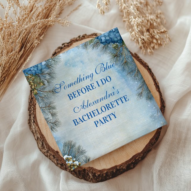 Something Blue Winter Floral Junggesellinnenabschi Serviette (Von Creator hochgeladen)