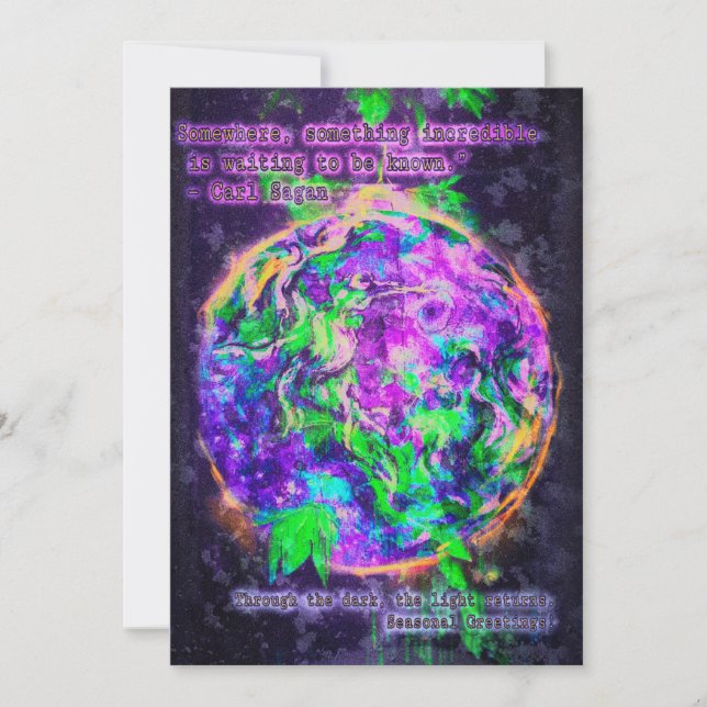 Something Incredible to Be Known Feiertagskarte (Vorderseite)