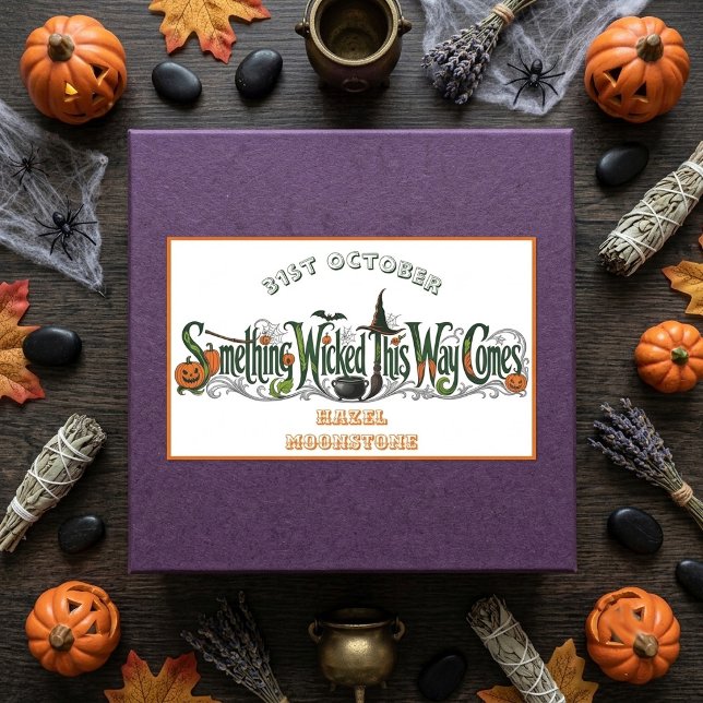 Something Wicked This Way Comes Funky Botanicals  Rechteckiger Aufkleber (Something Wicked This Way Comes Funky Botanicals Rectangular Sticker)