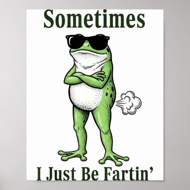 Sometimes I Just Be Fartin Funny Frog Sarcastic Hu Poster (Vorne)