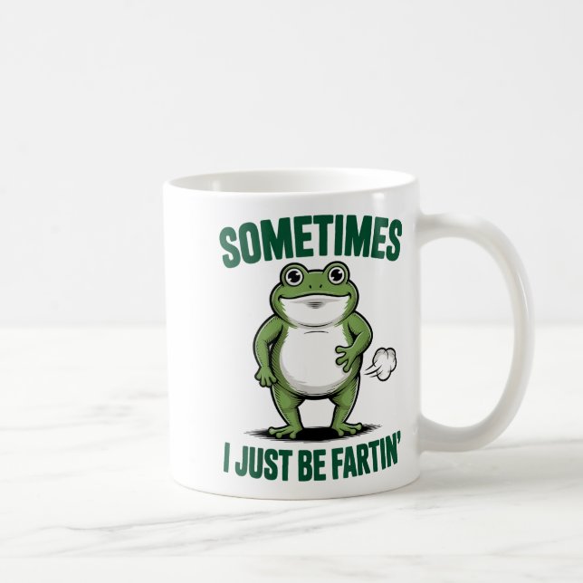 Sometimes I Just Be Farting Frog Christmas Funny F Kaffeetasse (Rechts)