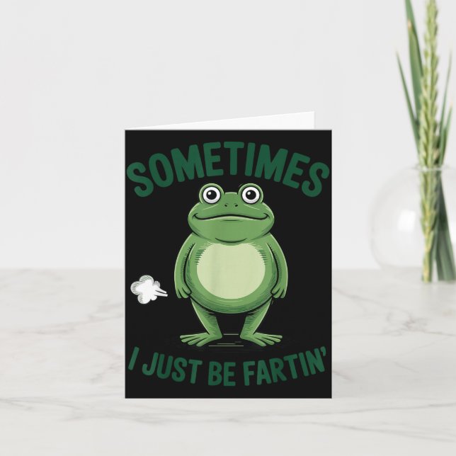 Sometimes I Just Be Farting Frog Christmas Funny F Karte (Vorderseite)