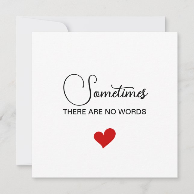 Sometimes There Are No Words Dankeskarte (Vorderseite)