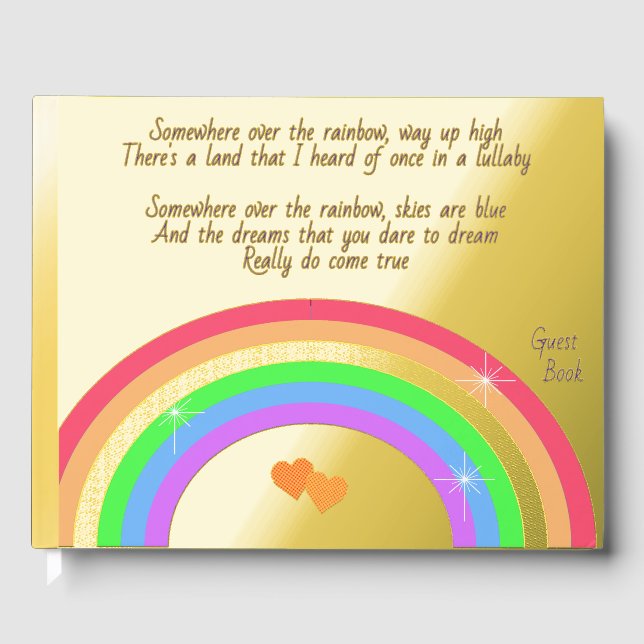 Somewhere Over the Rainbow Gästebuch (Vorderseite)