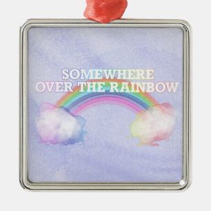 somewhere the over rainbow silbernes ornament