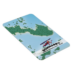 Sommarøy Norwegen Reiseplakat Karte Magnet