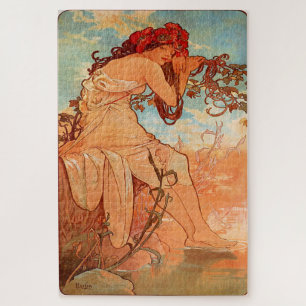 Sommer 1896: Ein Art Nouveau von Mucha  Puzzle