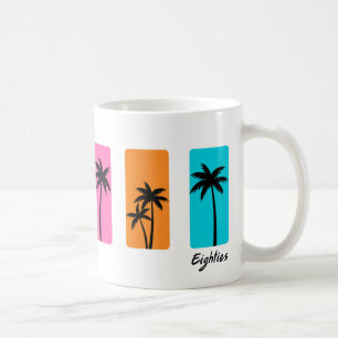 Sommer 1980er Palmen Vintage Vibes Kaffeetasse