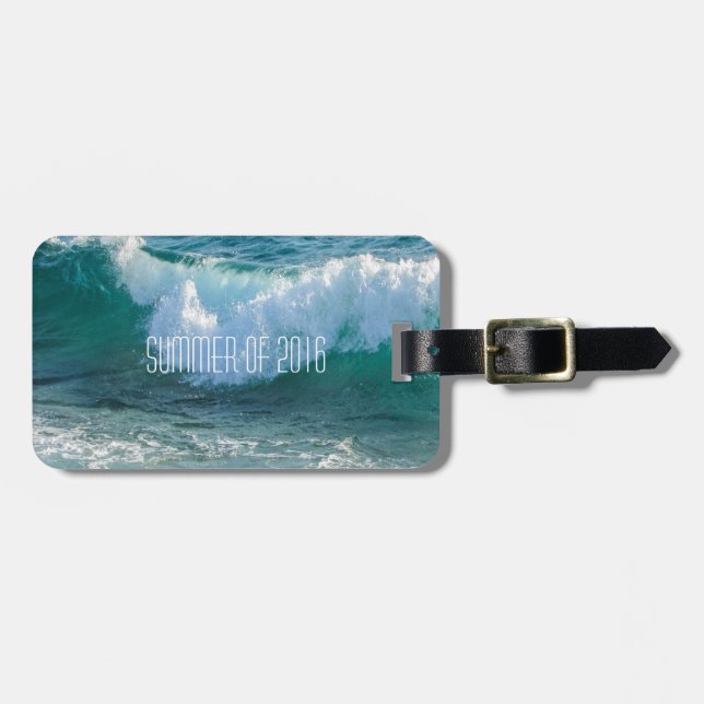 Sommer 2016 Phantastischer Wellenmeer Gepäckanhänger (Vorderseite horizontal)