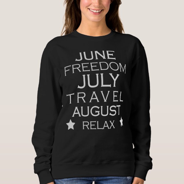 Sommer 2022 Juni Juli August Reisende Abenteuer Ro Sweatshirt (Vorderseite)