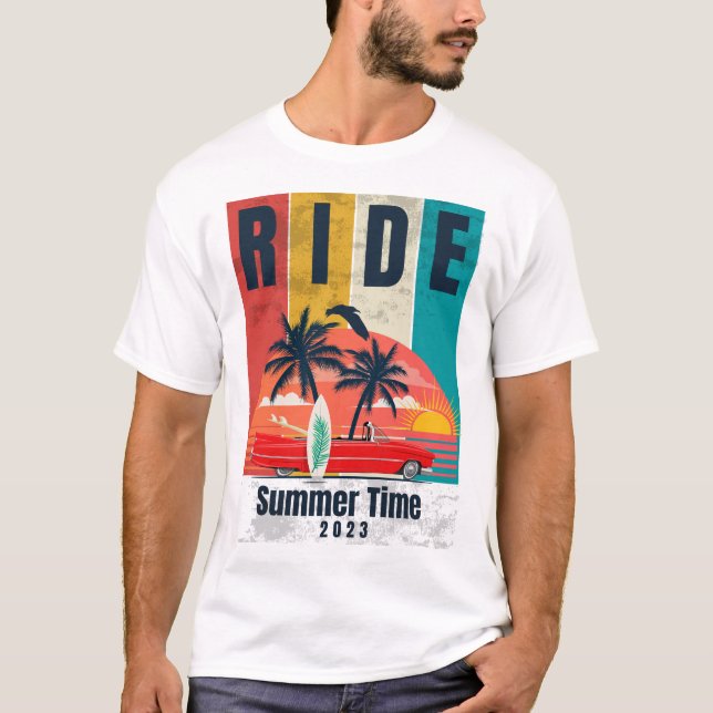 Sommer 2023 Cadillac Sunset Ride T-Shirt (Vorderseite)
