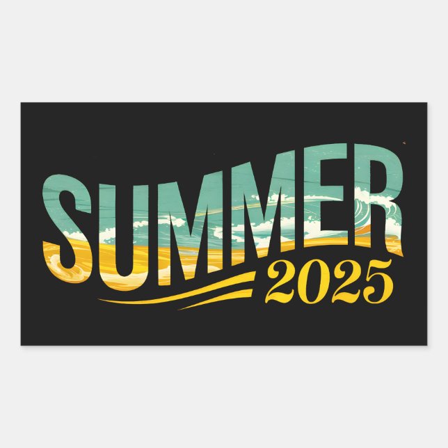 Sommer 2025 rechteckiger aufkleber (Vorderseite)