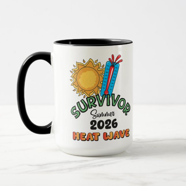 Sommer 26 Hitzewelle 15 oz Kaffeetasse (Links)