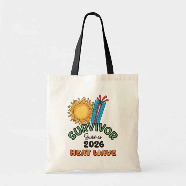 Sommer 26 Hitzewelle Budget-Tasche Tragetasche (Vorne)