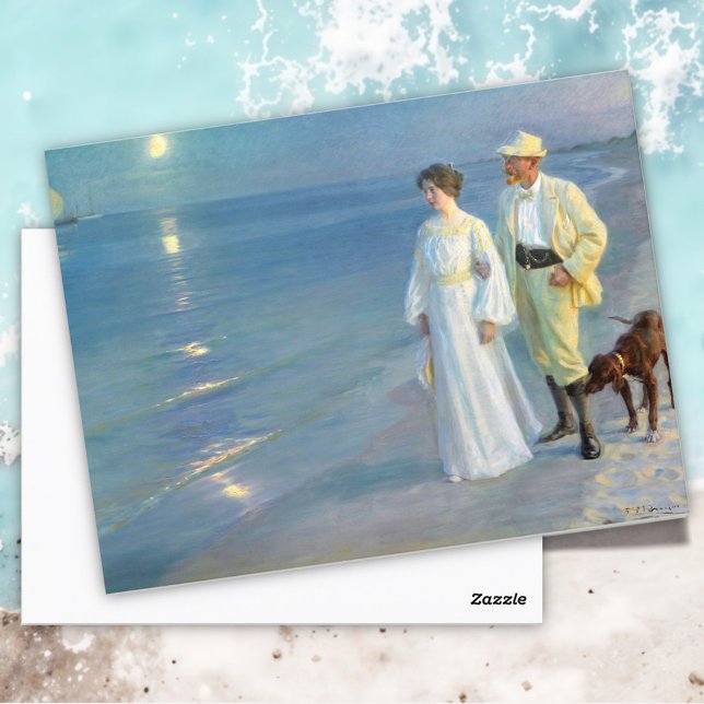 Sommer Abend am Strand in Skagen, P.S. Kroyer Postkarte (Von Creator hochgeladen)
