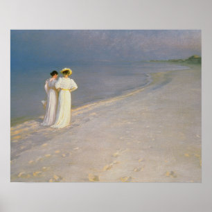 Sommer-Abend auf dem Skagen südlichen Strand Poster